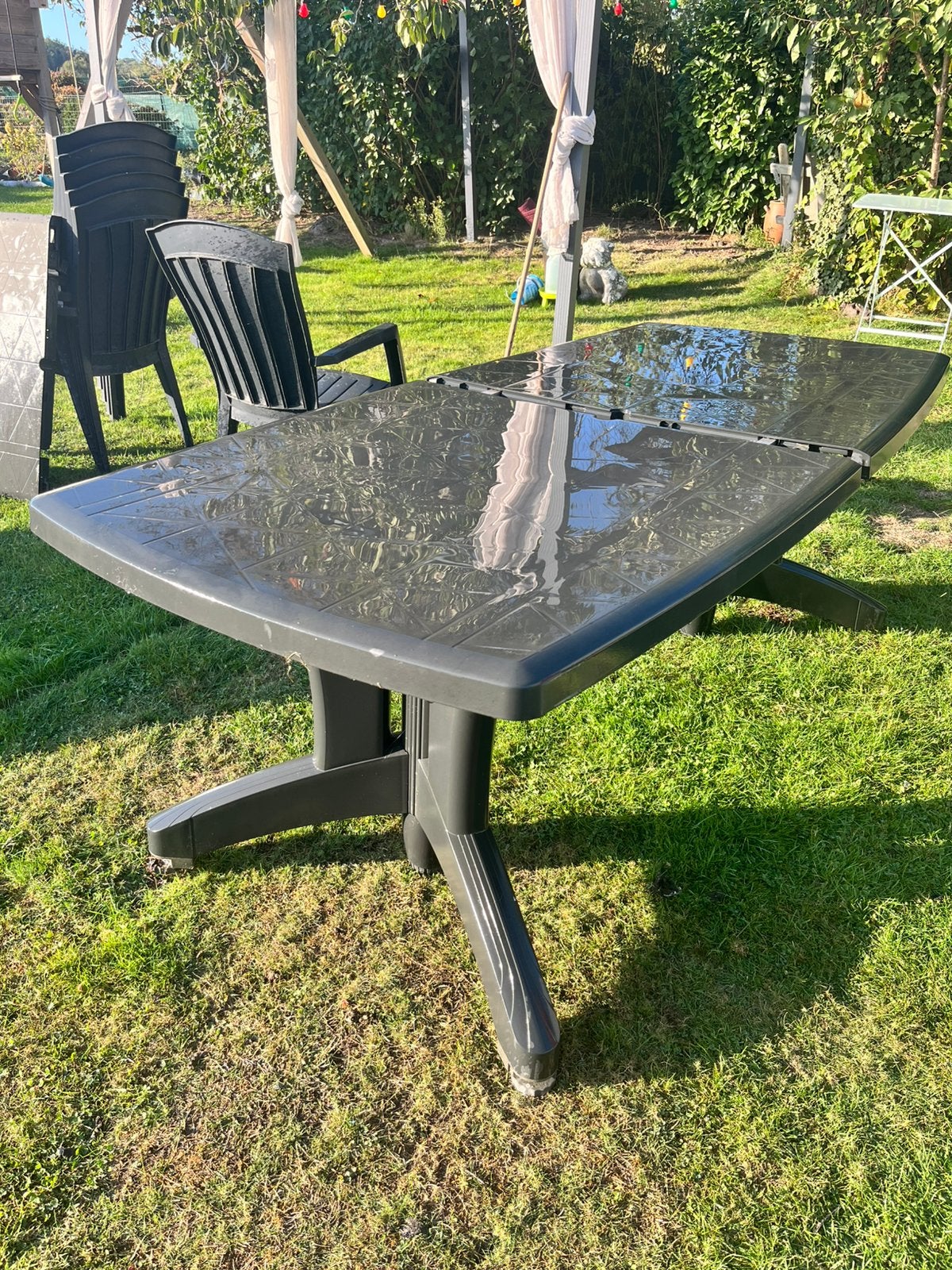 Table de jardin avec chaises, Jardin & Terrasse, Enlèvement, Utilisé, Rectangulaire