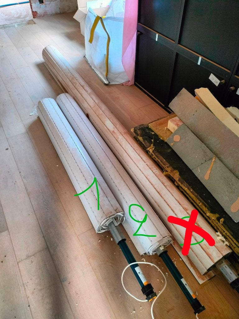 Rolluiken, Ophalen, Gebruikt, Wit, 150 tot 200 cm