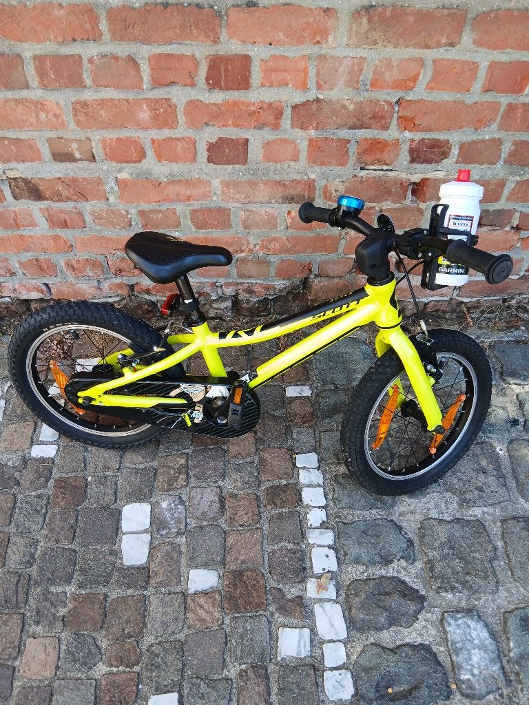 Vélo pour enfant 16 pouces Scott jaune, Frein sur jante, 16 à 20 pouces, Enlèvement, Utilisé
