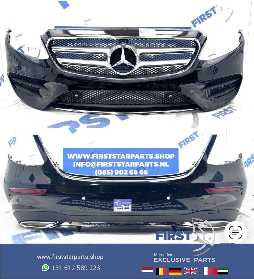 W213 BUMPER AMG PAKKET voorbumper + achterbumper SET COMPLEE, Utilisé, Avant, -, -