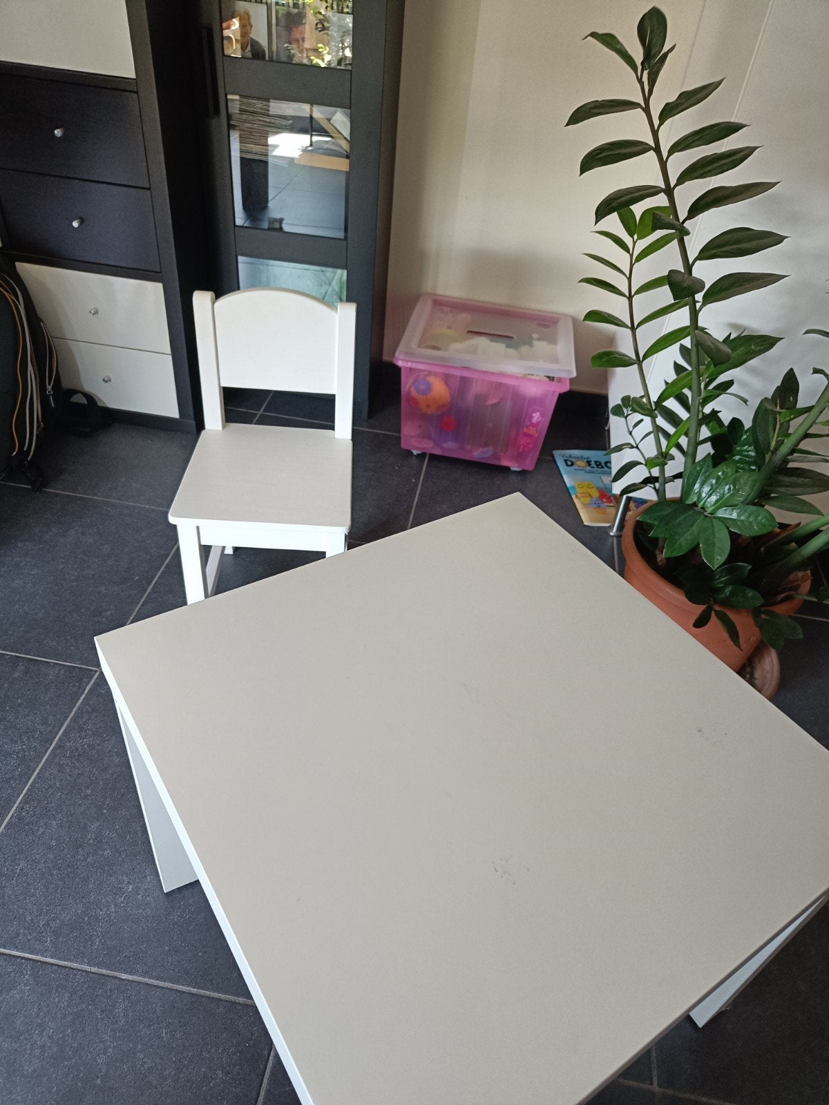 Kinderttafel en stoel, Enlèvement