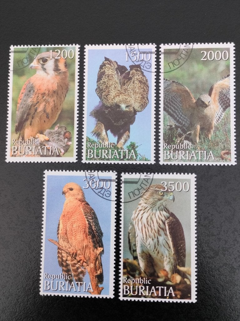 Buriatia 2000 - oiseaux, oiseaux de proie, Envoi, Affranchi