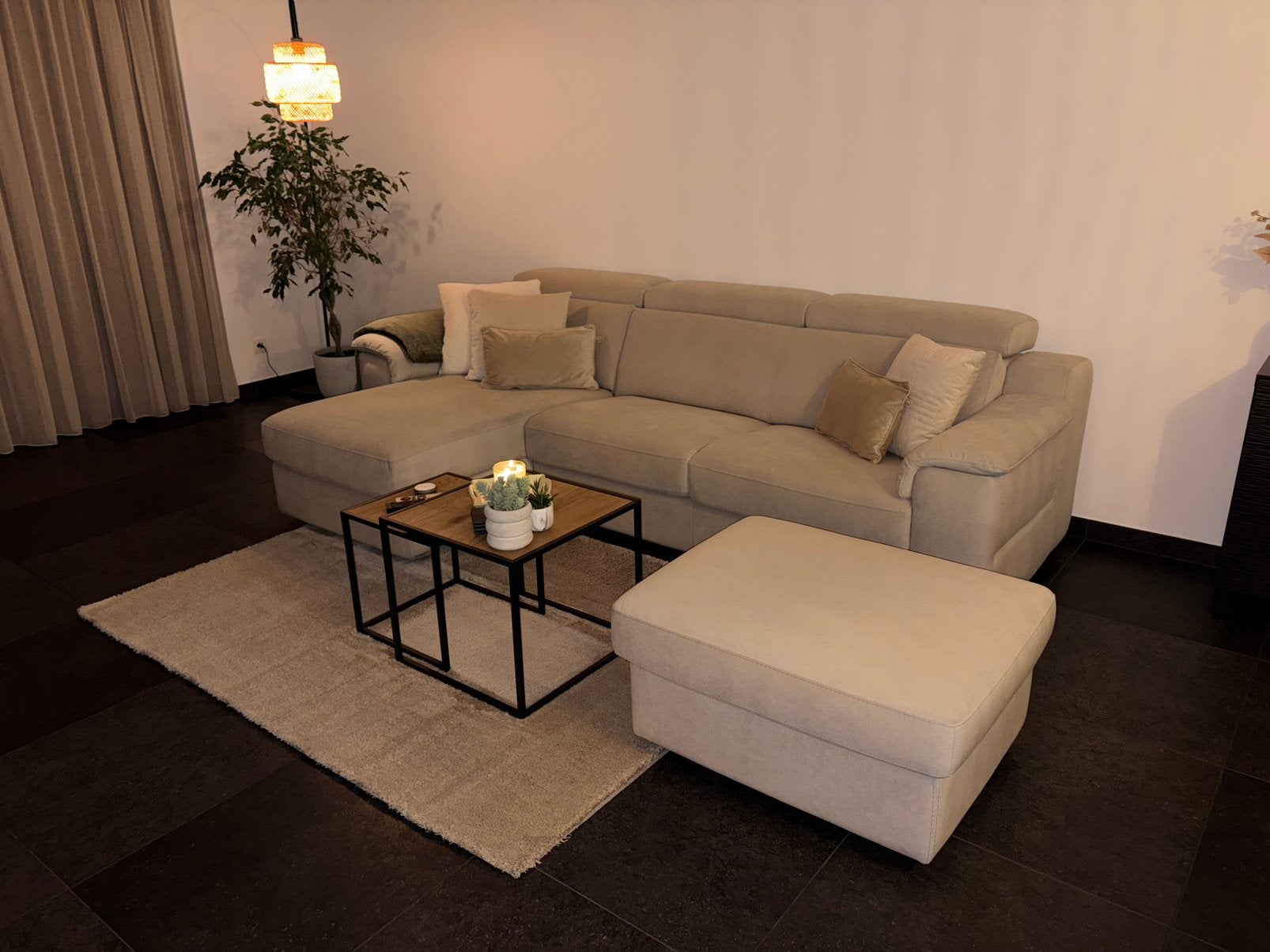Hoeksalon (DEBA-MEUBELEN), 125 cm ou plus, 150 cm ou plus, Landelijk modern, Comme neuf