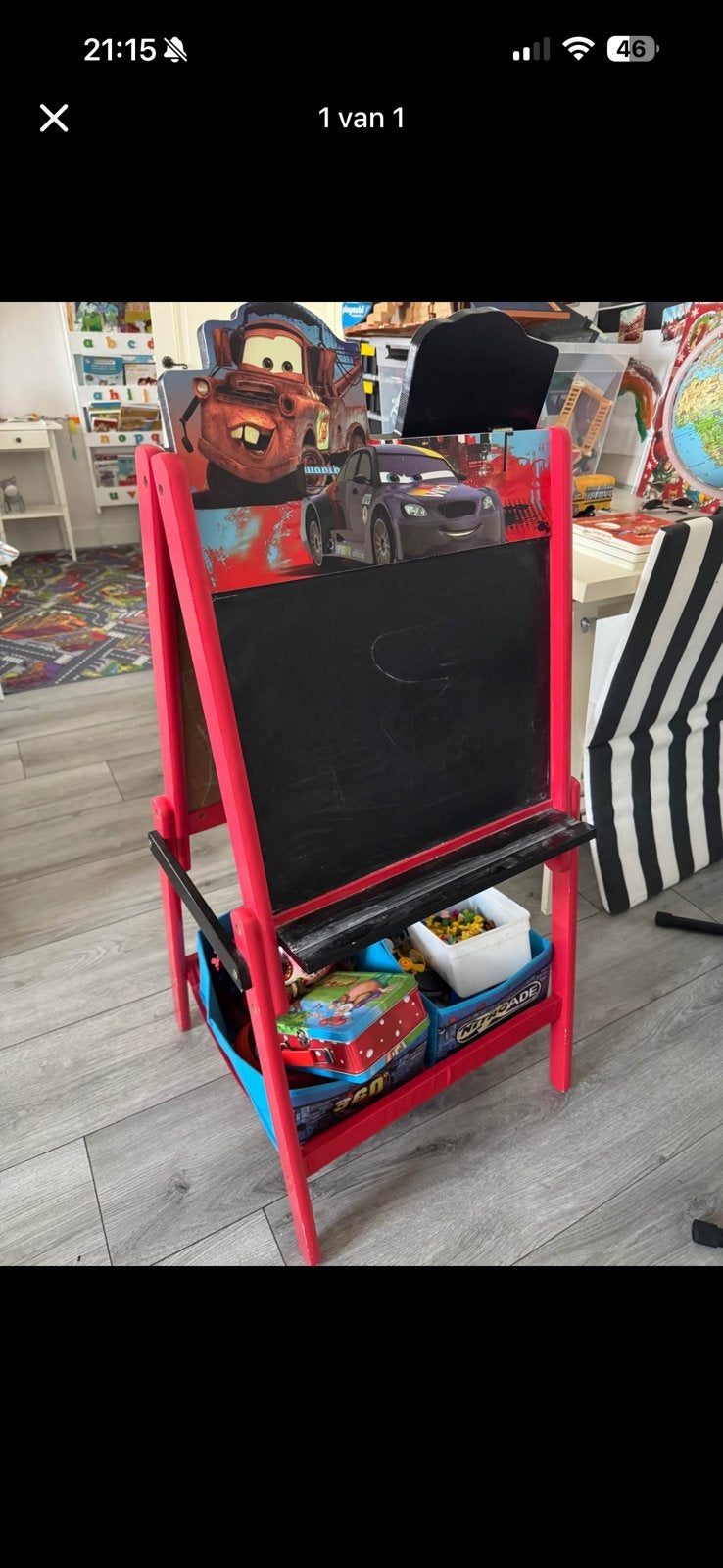 Krijt en magneetbord cars, Ophalen, Gebruikt, Whiteboard