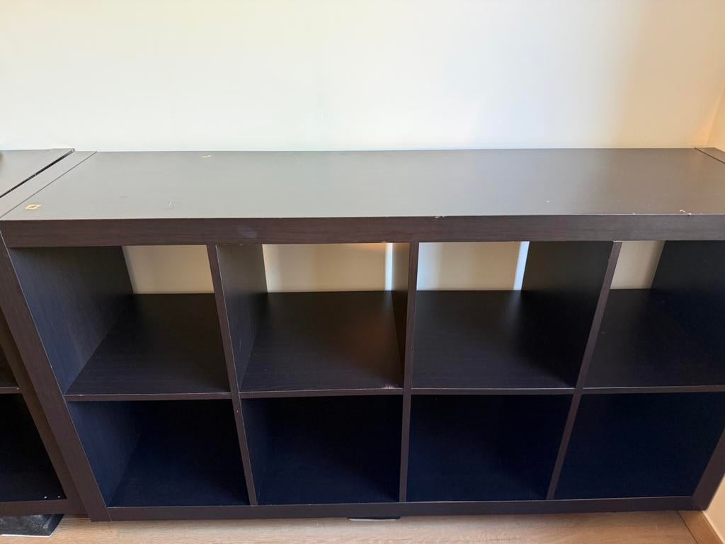 Kallax ikea 77x147 zwartbruin 2x, Enlèvement, Utilisé