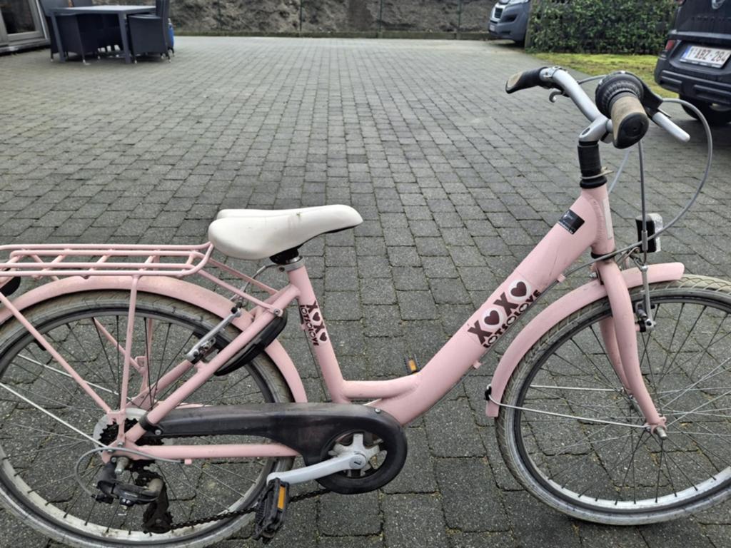 Meisjes fiets, rechter rem nog bijwerken, Fietsen en Brommers, Ophalen, Gebruikt, Velgrem, 56 cm of meer