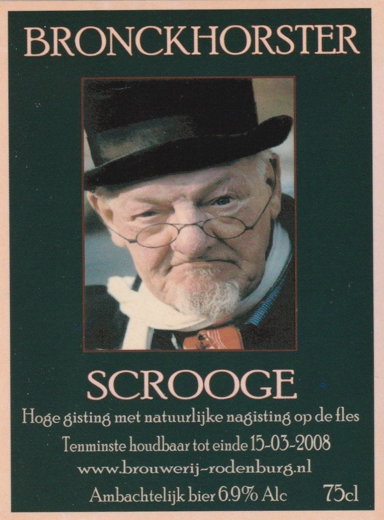 Bieretiket Nederland Rodenburg : Bronckhorster Scrooge, Verzamelen, Verzenden, Nieuw, Overige typen, Overige merken