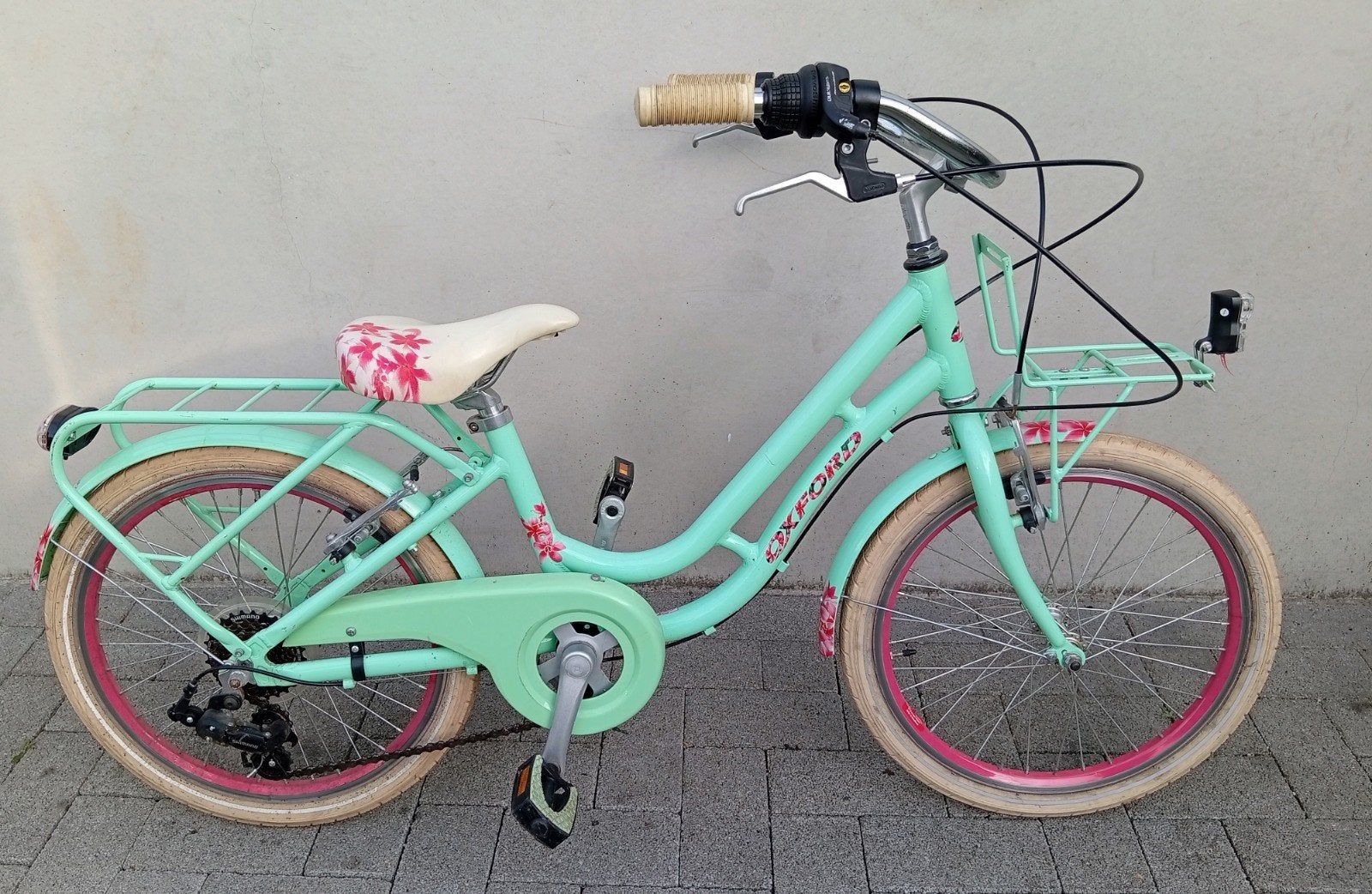 Meisjesfiets alu Oxford Fiore 20inch 7speed NIEUWPRYS 450€🚲, Ophalen, 20 inch of meer, Gebruikt, Velgrem