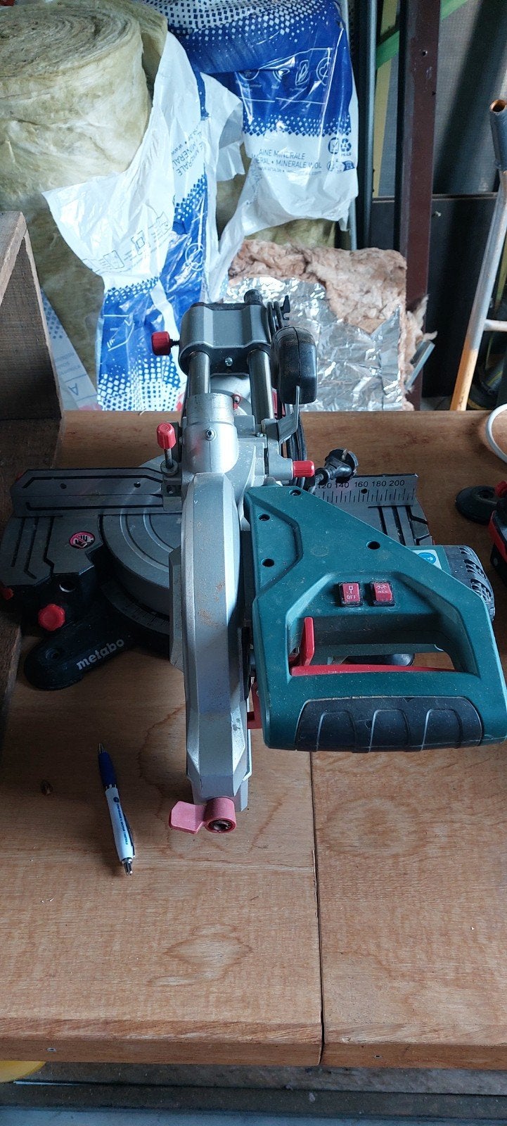 Metabo verstekzaag., Doe-het-zelf en Bouw, Gereedschap | Zaagmachines, Ophalen, Gebruikt, Afkortzaag, Metabo
