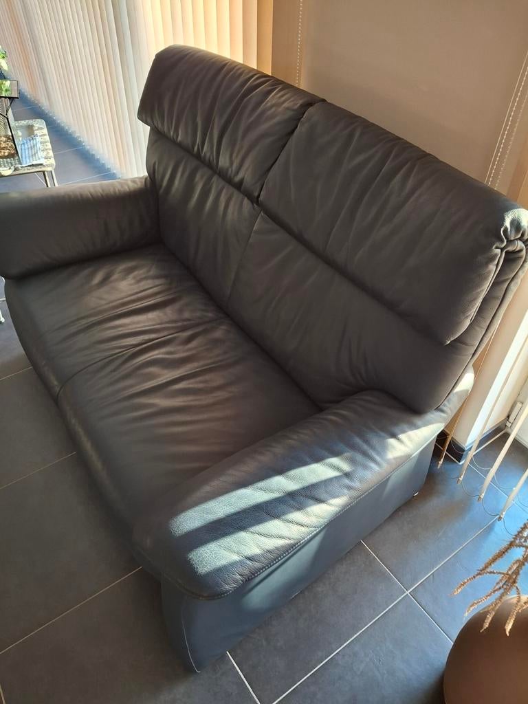 zetel 2 zit en 3 zit, Enlèvement, Utilisé, Cuir, Trois personnes