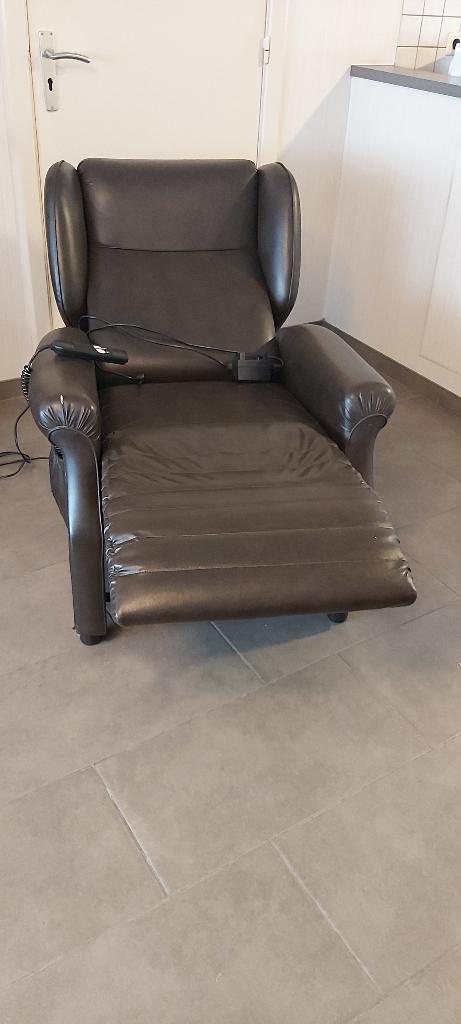 Relaxzetel Leder, Huis en Inrichting, Ophalen, Gebruikt, Overige maten, Leer