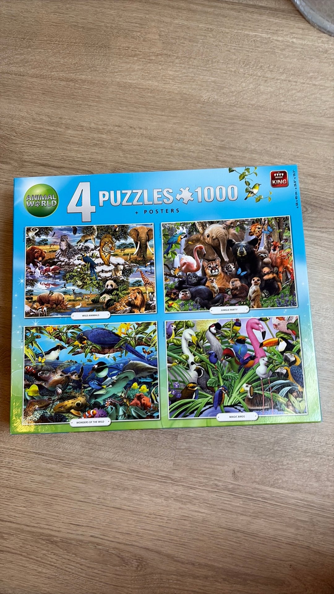 3 puzzels animal world, Ophalen of Verzenden, Zo goed als nieuw