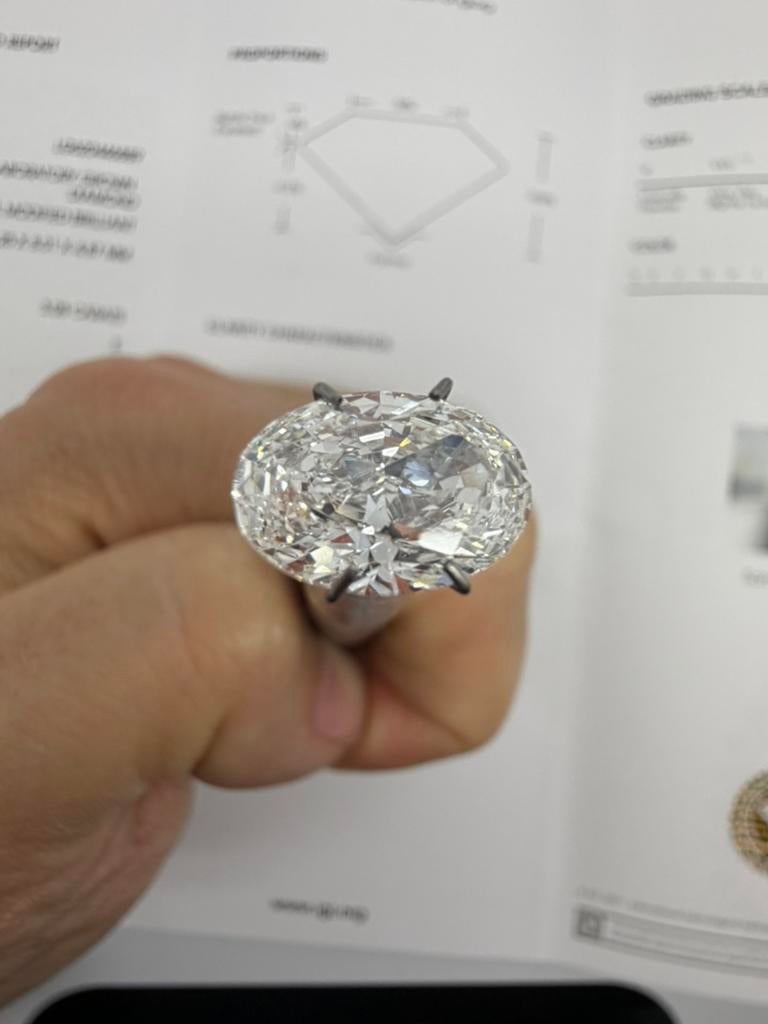 Prachtige 3.08ct Ovale Lab Grown Diamant IGI gecertificeerd, Handtassen en Accessoires, Edelstenen, Verzenden