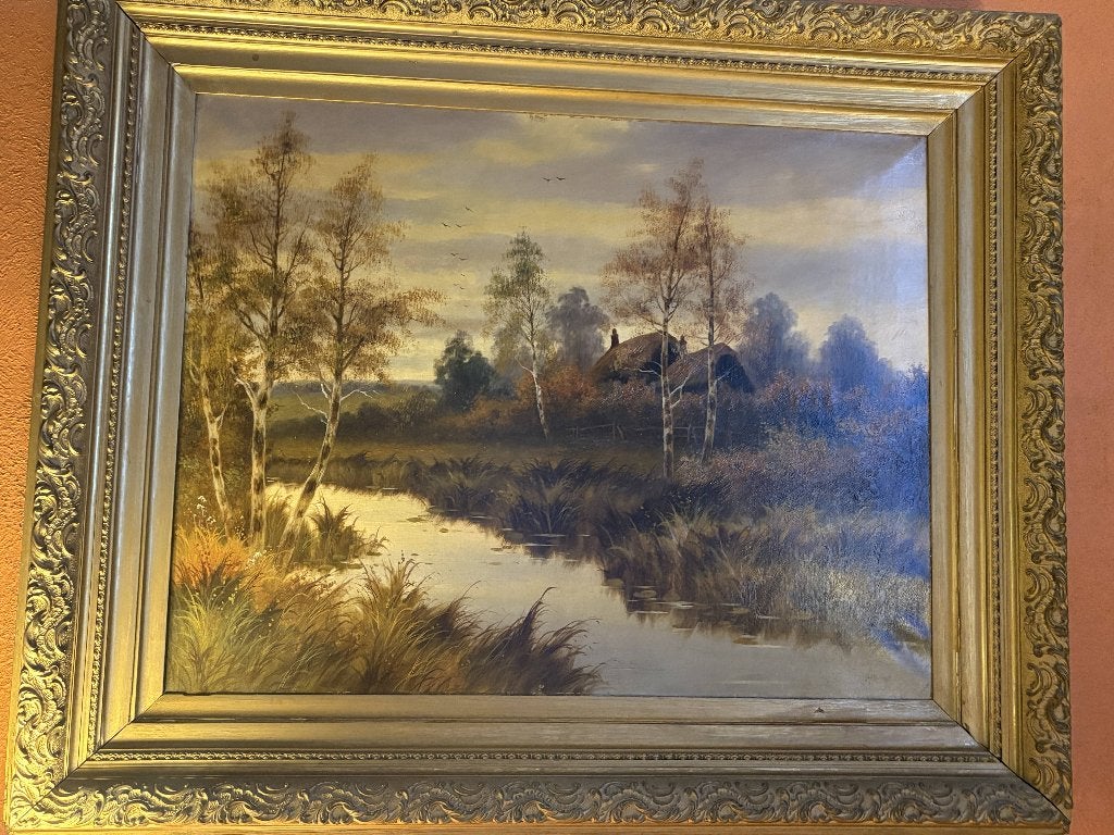 Paar schilderijen, Antiek en Kunst, Ophalen, Gesigneerd, Doek