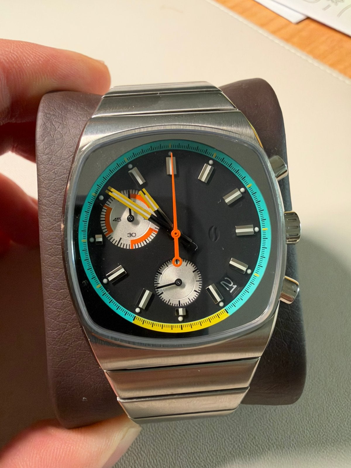 BREW Metric Retro Dial Chronograph, Overige merken, Staal, Staal, Polshorloge