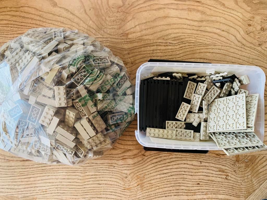 2 kg Megablocks - grijze stenen en bouwplaten, Ophalen, Zo goed als nieuw, Lego