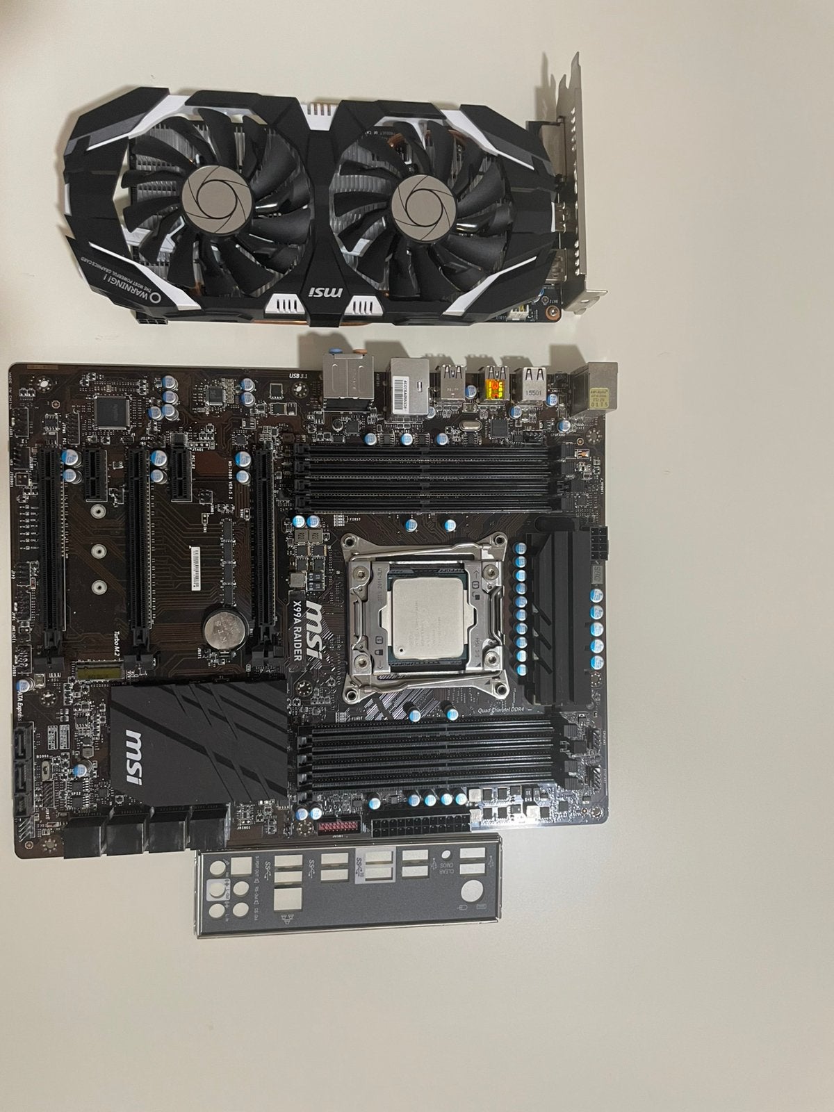 Moederbord +CPU+GPU, Ophalen, Zo goed als nieuw