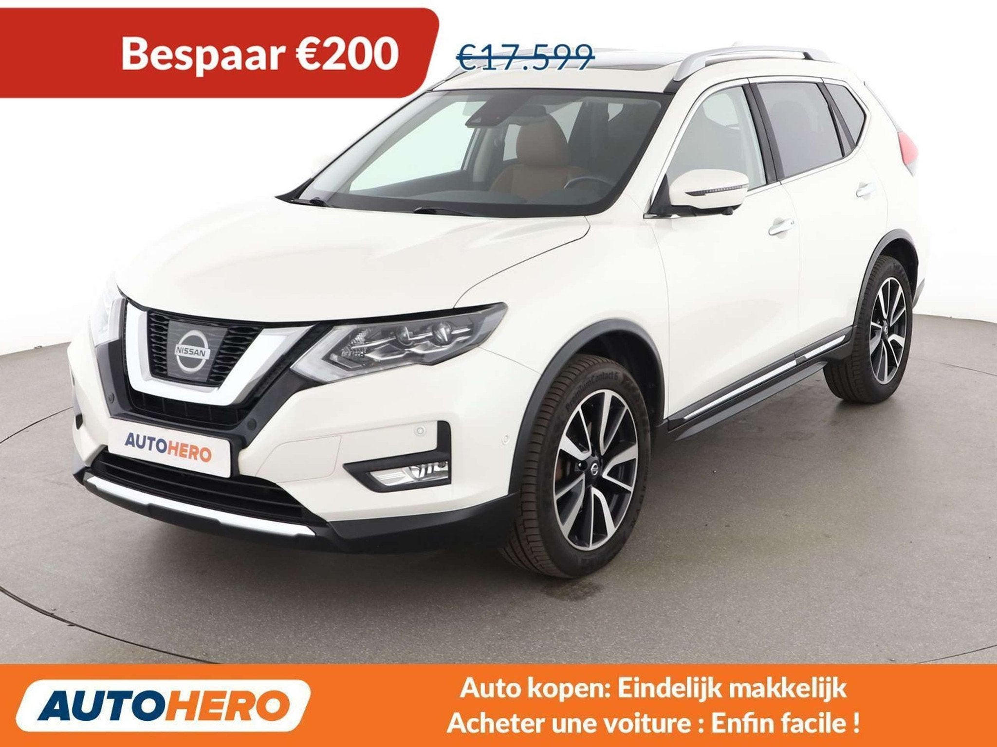 Nissan X-Trail 2.0 dCi Tekna 4x4 (bj 2018, automaat), Wit, Leder, Bruin, SUV of Terreinwagen