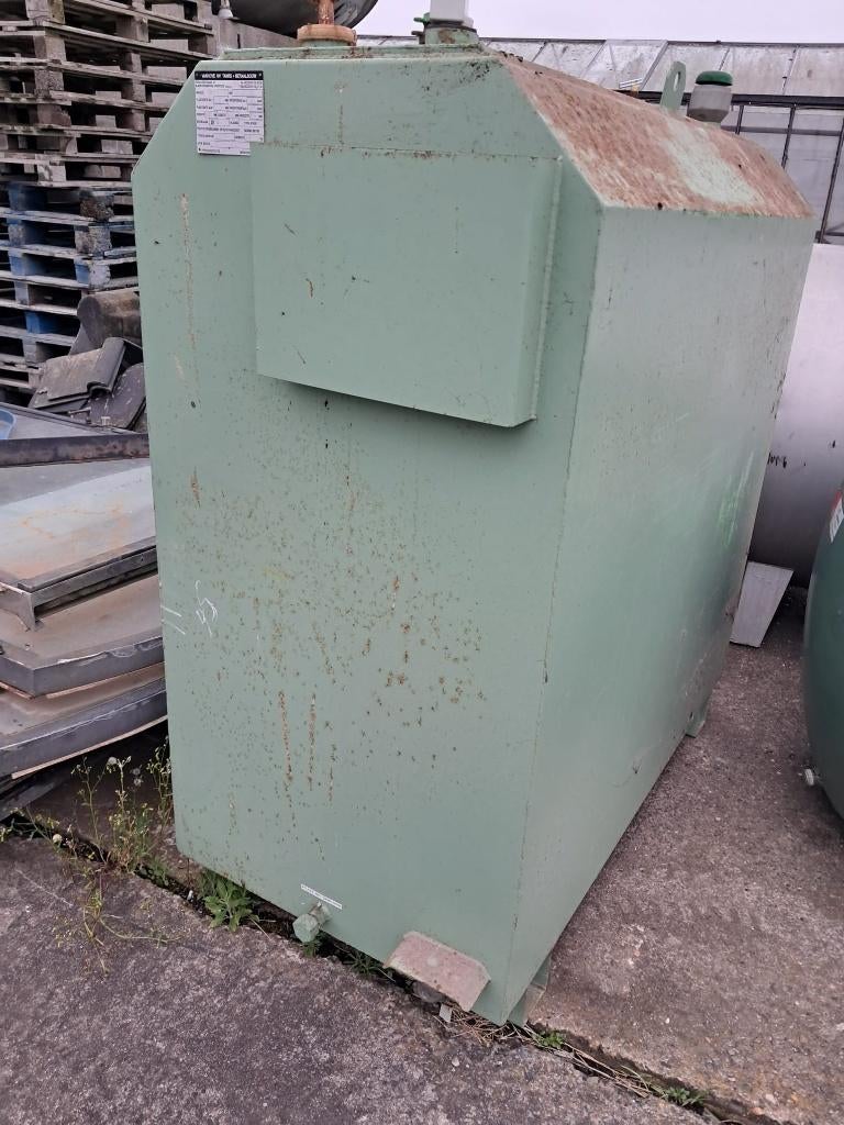 Mazouttank 1200 liter dubbelwandig met onderaan kraantje, Ophalen