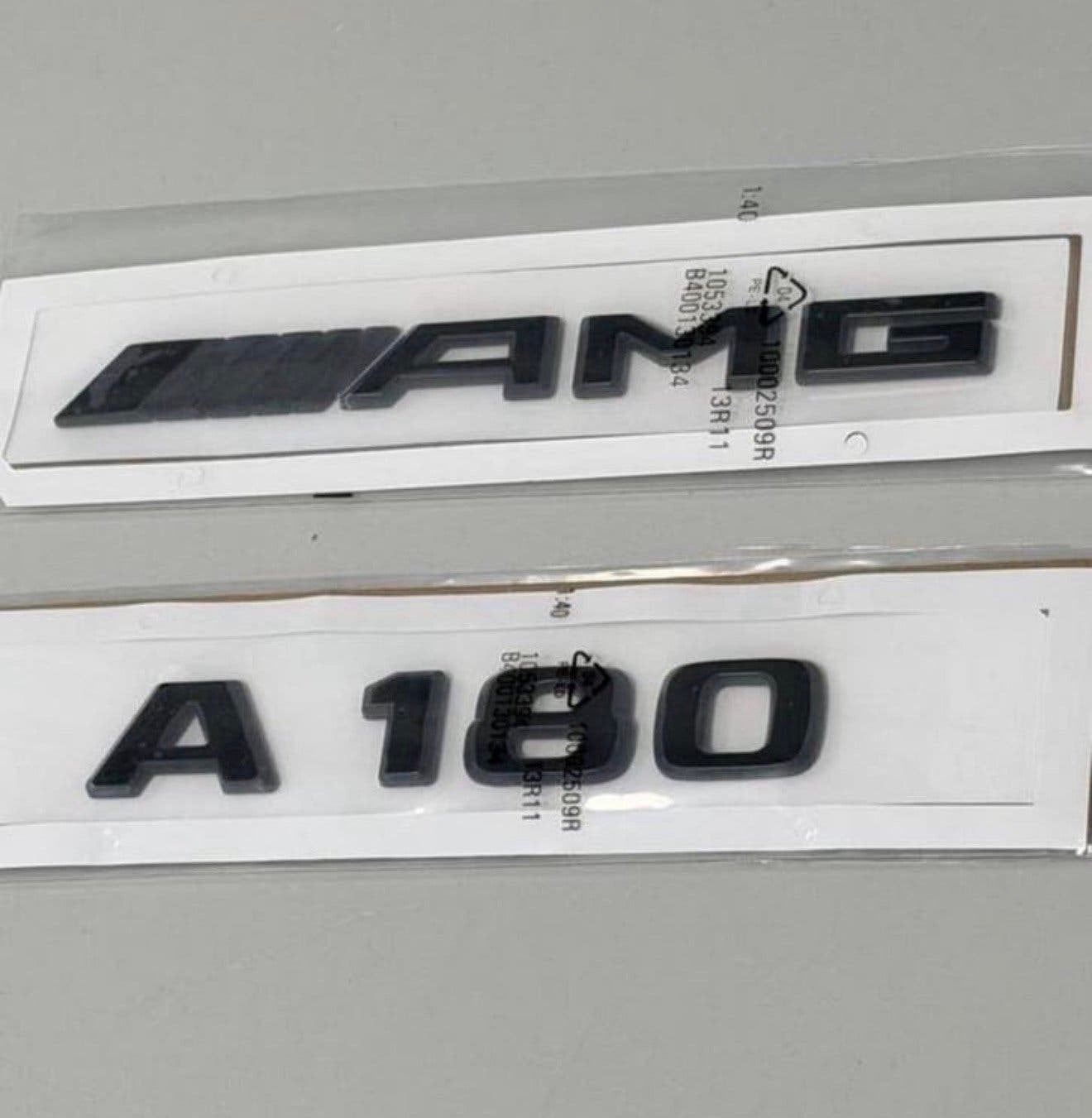 Emblèmes noirs brillants Mercedes Class A W176 W177 A180 AMG, Enlèvement ou Envoi