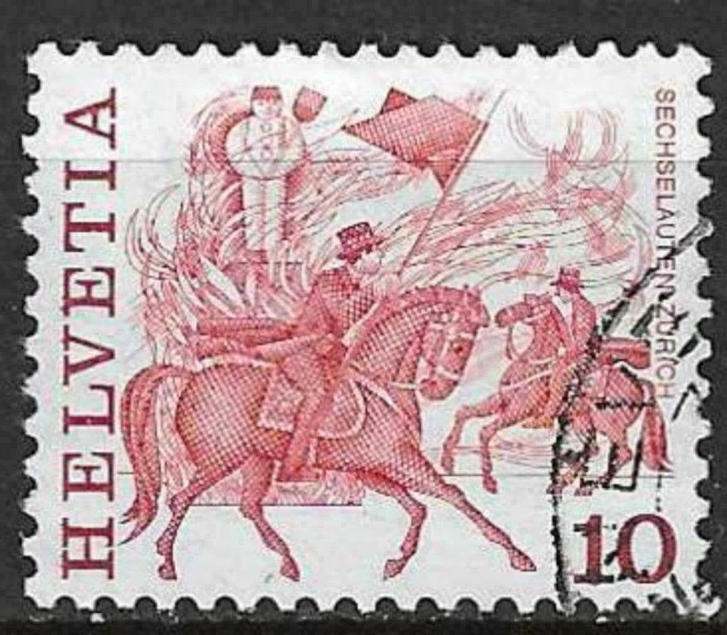 Zwitserland 1977 - Yvert 1034 - Populaire gebruiken (ST), Verzenden, Gestempeld