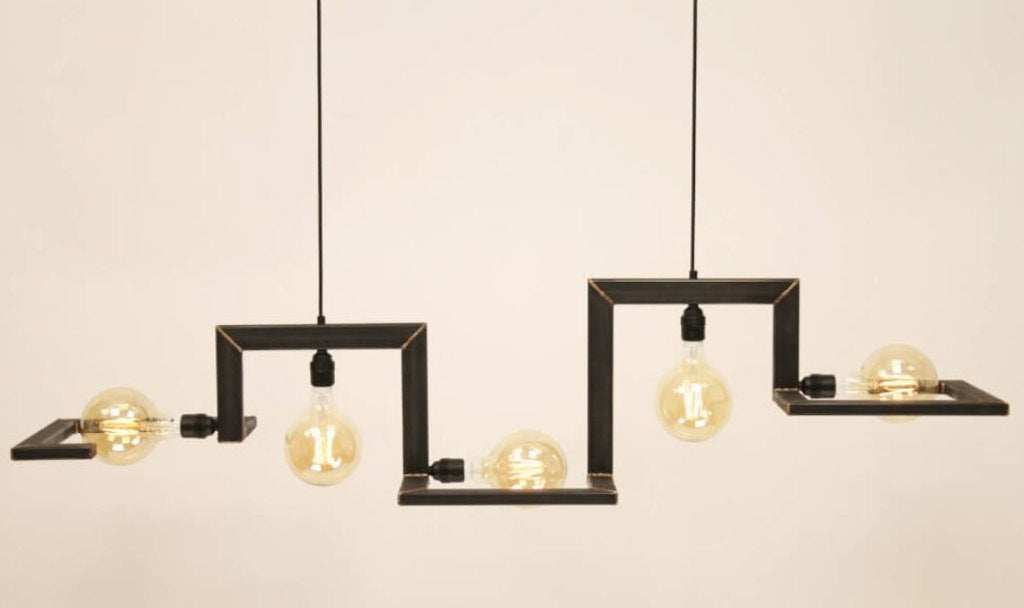 Ztahl Tortona 9510 – 5-lichts design hanglamp, Ophalen, E27 (groot), Zo goed als nieuw, Metaal