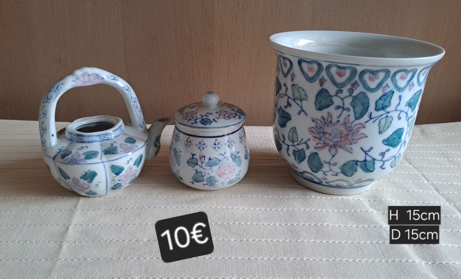 Chinees wierookpotje, bloempot en theekan, Antiek en Kunst, Ophalen