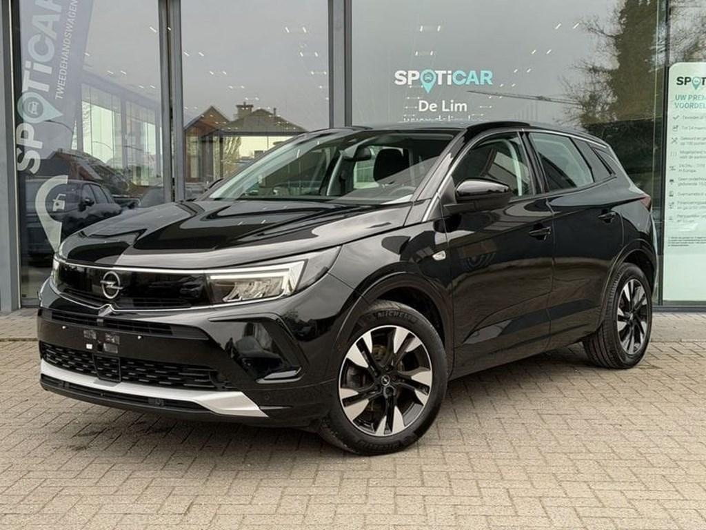 Opel Grandland Edition 1.2T Automaat *Navi*CarPlay*Camera*, Auto's, Opel, Automaat, Zwart, Start-stop-systeem, Zwart