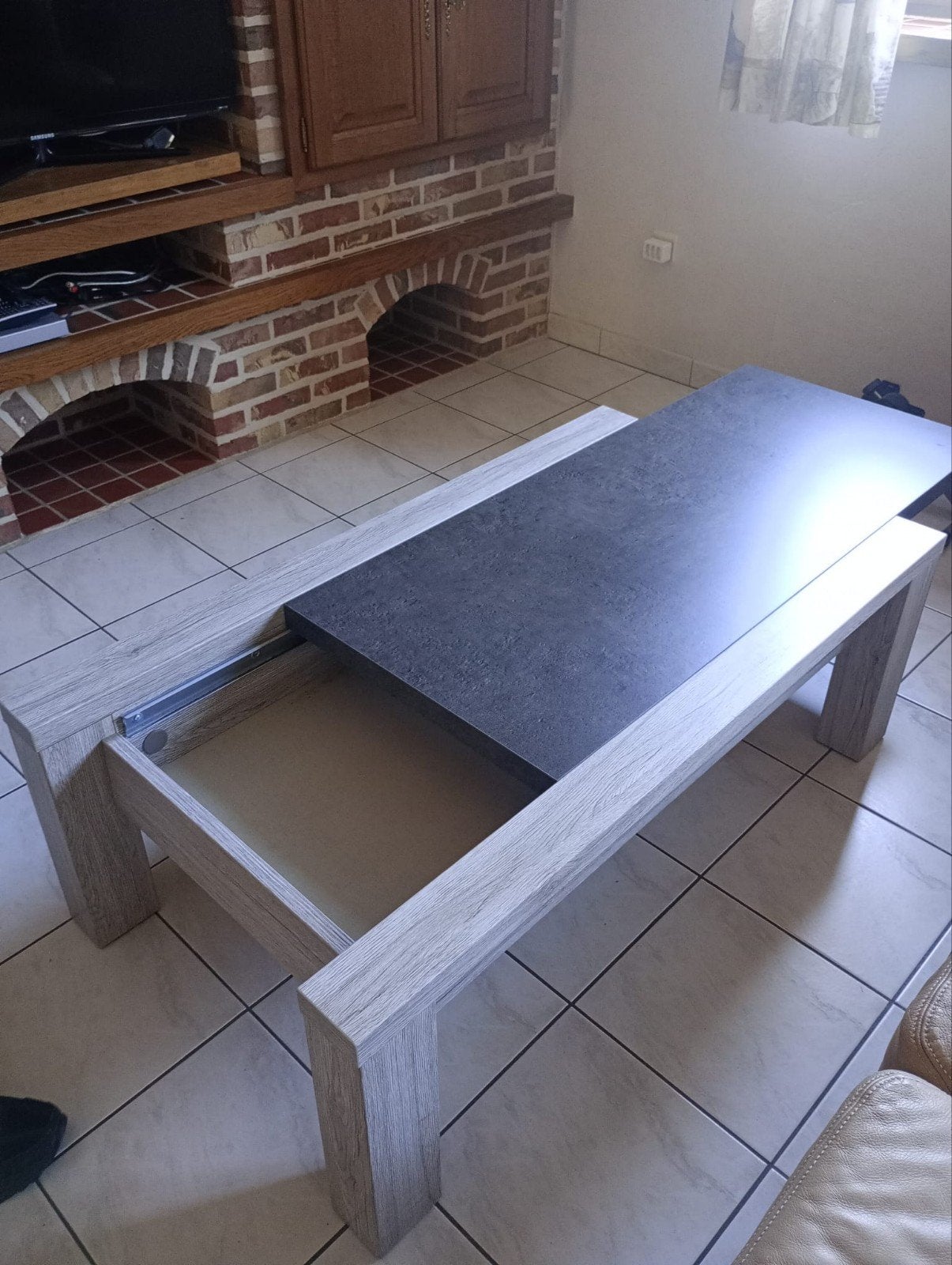 salontafel 1m15 op 60cm, Ophalen