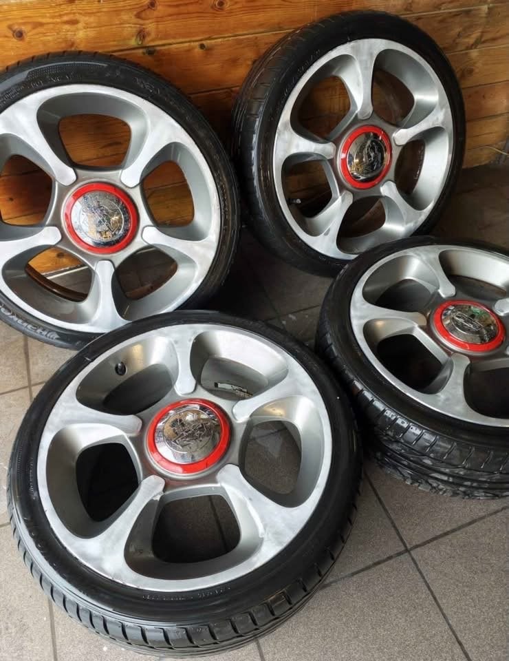 Jantes Abarth Fiat 17“ 4x98, Autos : Pièces & Accessoires, Véhicule de tourisme, 17 pouces, Enlèvement, Utilisé