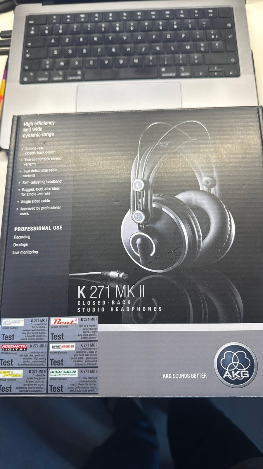 AKG K-271 MKII, TV, Hi-fi & Vidéo, Casques audio, Enlèvement ou Envoi, Comme neuf