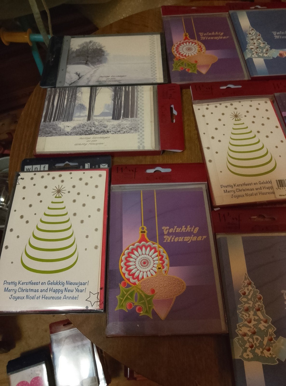 kerst,nieuwjaarskaarten+ enveloppes, Diversen, Wenskaarten, Ophalen