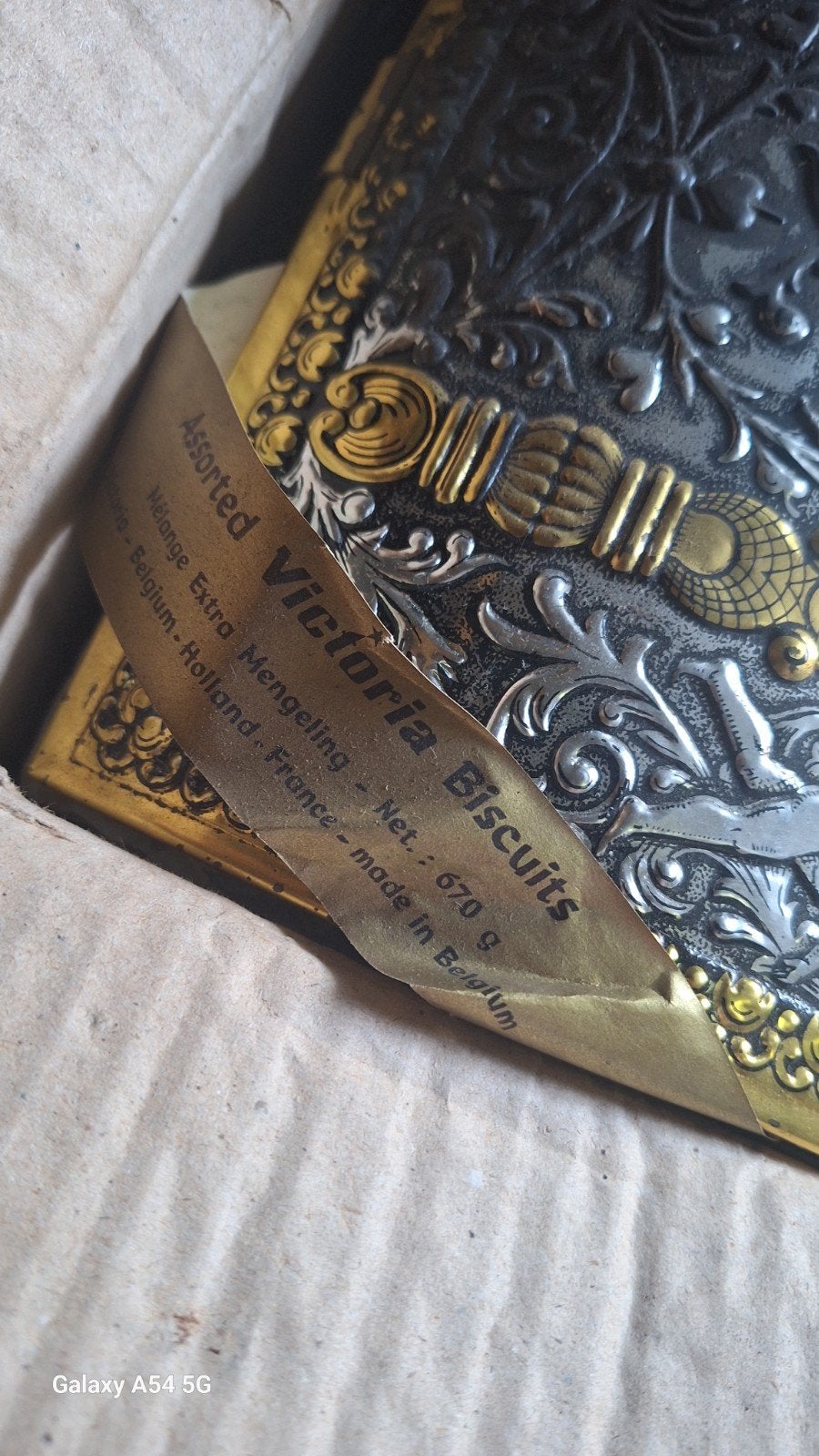 oud blik victoria chocolade, Verzamelen, Ophalen of Verzenden
