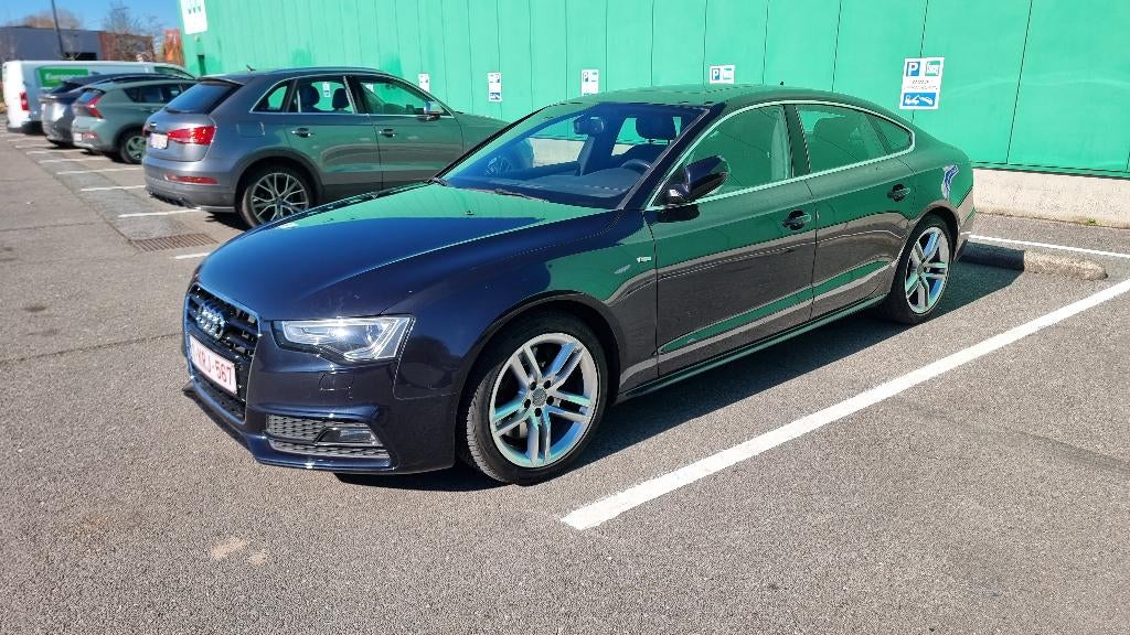 Audi A5 Sportback Quattro 3.0 TFSI Triptonic S-Line 48K V6, Auto's, Automaat, Blauw, Leder, Vierwielaandrijving