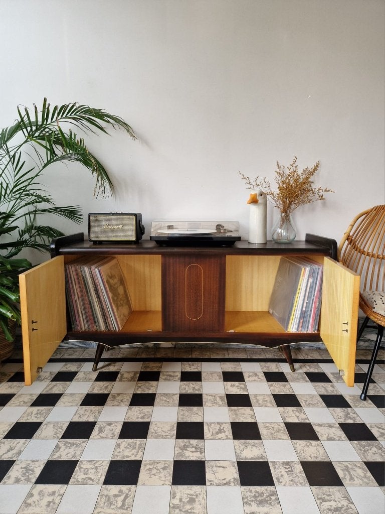 Vintage sixties platenspeler meubel | dressoir | kast, Enlèvement, Utilisé