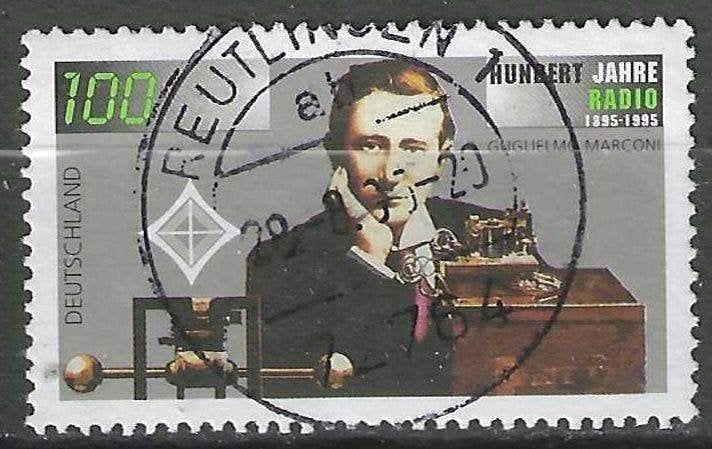 Duitsland 1995 - Yvert 1635 - 100 Jaar Radio - Marconi (ST), Verzenden, Gestempeld