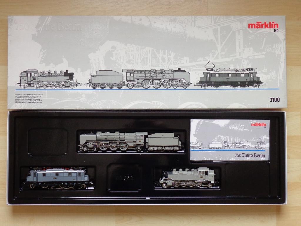 Marklin ho 3100 Coffret de 3 Locos '750 JAHRE BERLIN'., Enlèvement ou Envoi, Utilisé, Set de Trains, Märklin