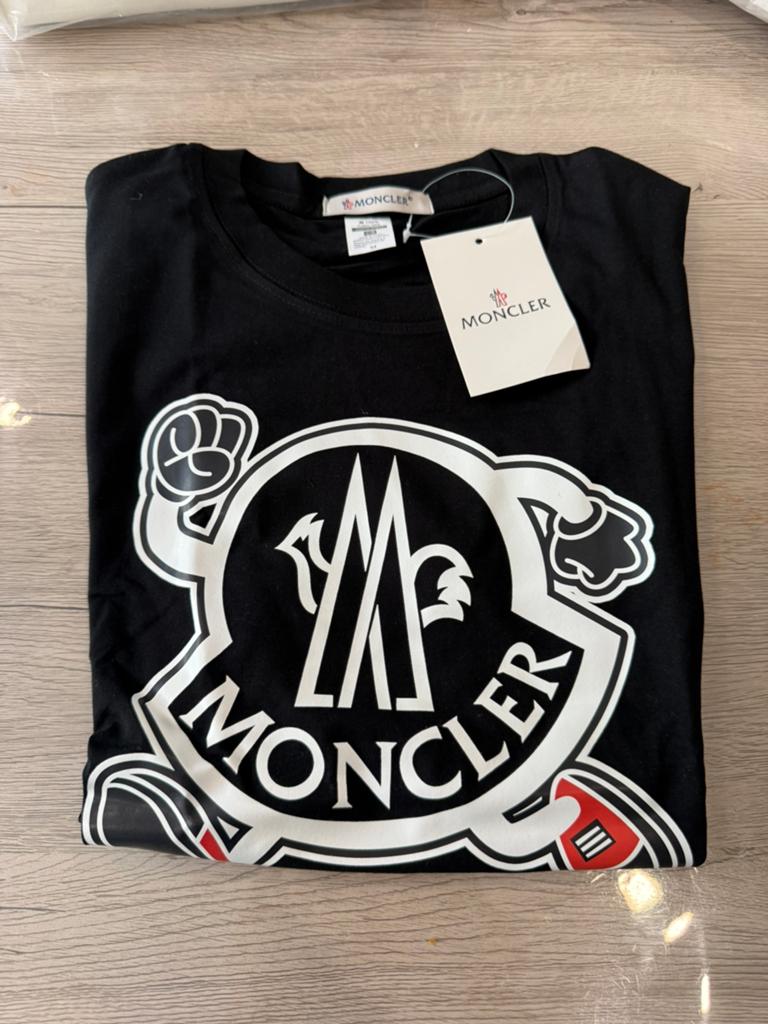 T-shirt MONCLER Noir, Kleding | Heren, T-shirts, Ophalen of Verzenden, Zo goed als nieuw, Zwart