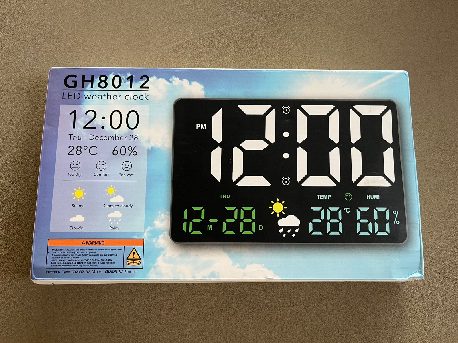 Led klok weerstation, Ophalen, Nieuw