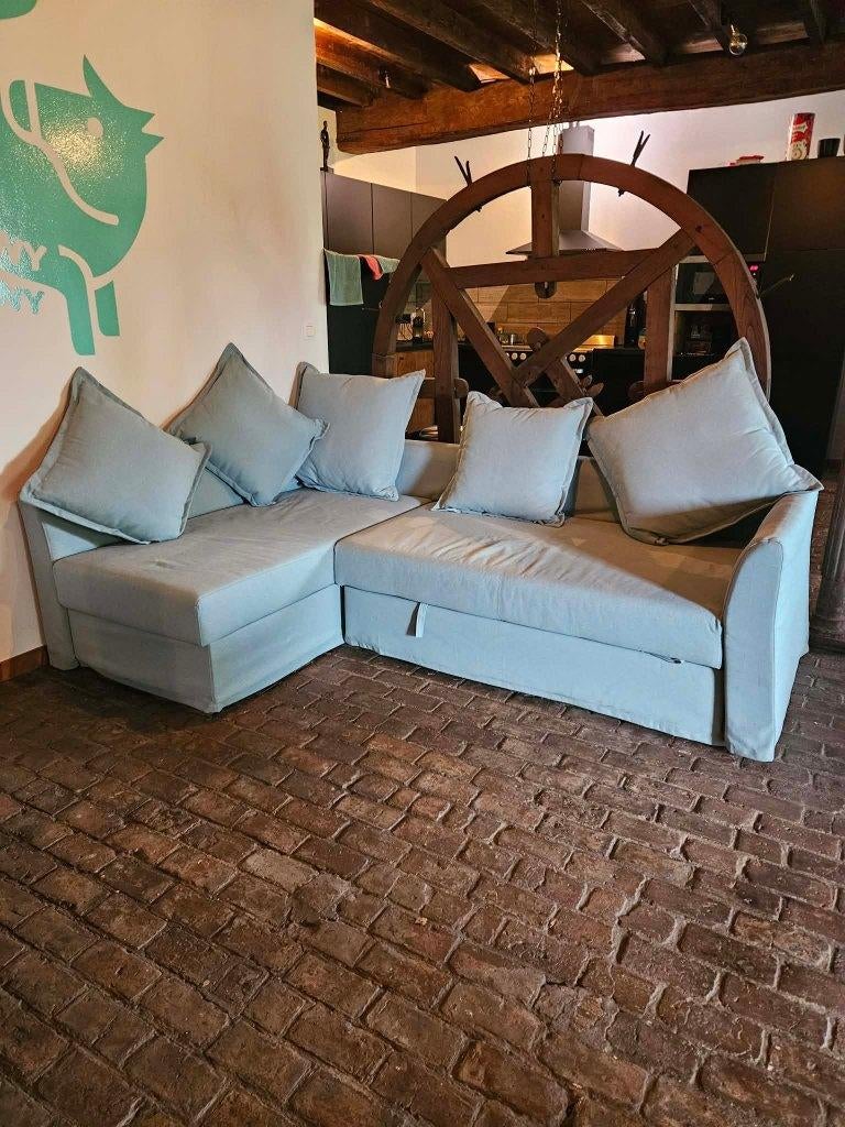 Holmsund slaapbank met opbergruimte, Maison & Meubles, Chambre à coucher | Canapés-lits, Comme neuf, 140 cm, 210 cm, Queen size