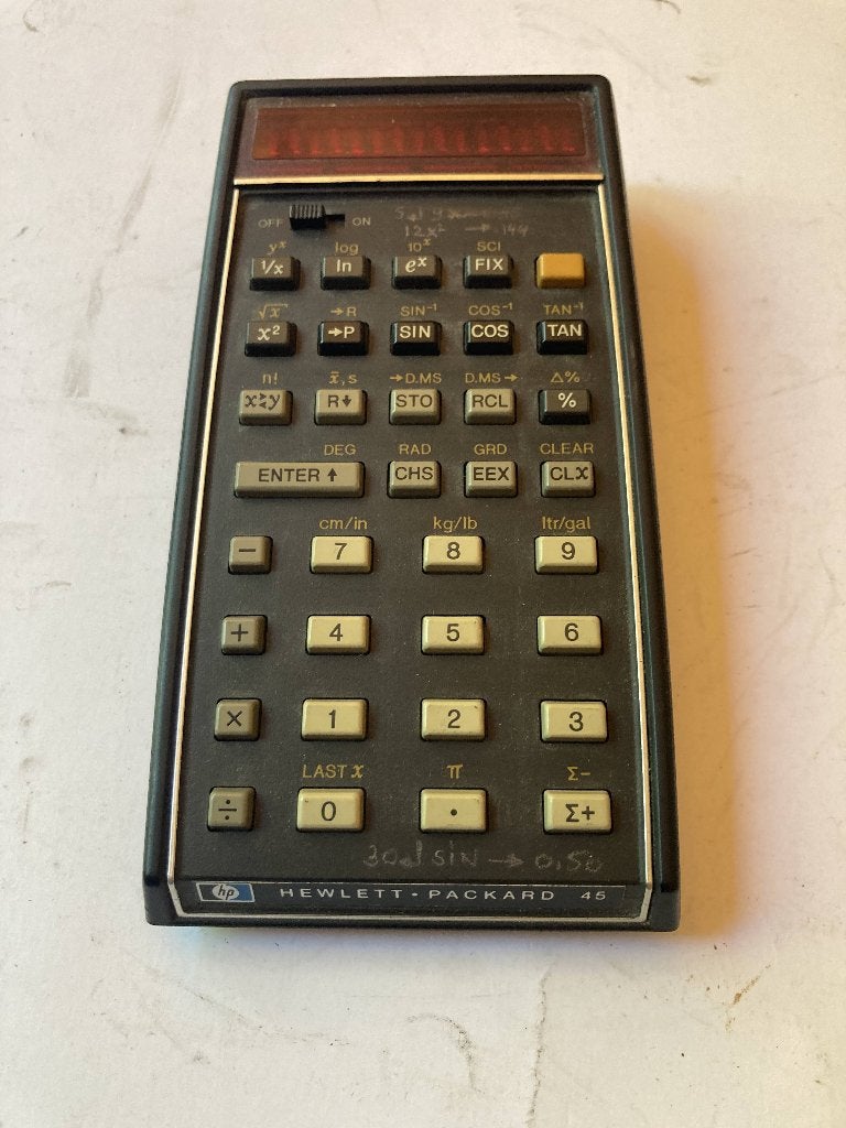 Calculatrice vintage HP 45, Enlèvement, Hewlett Packard