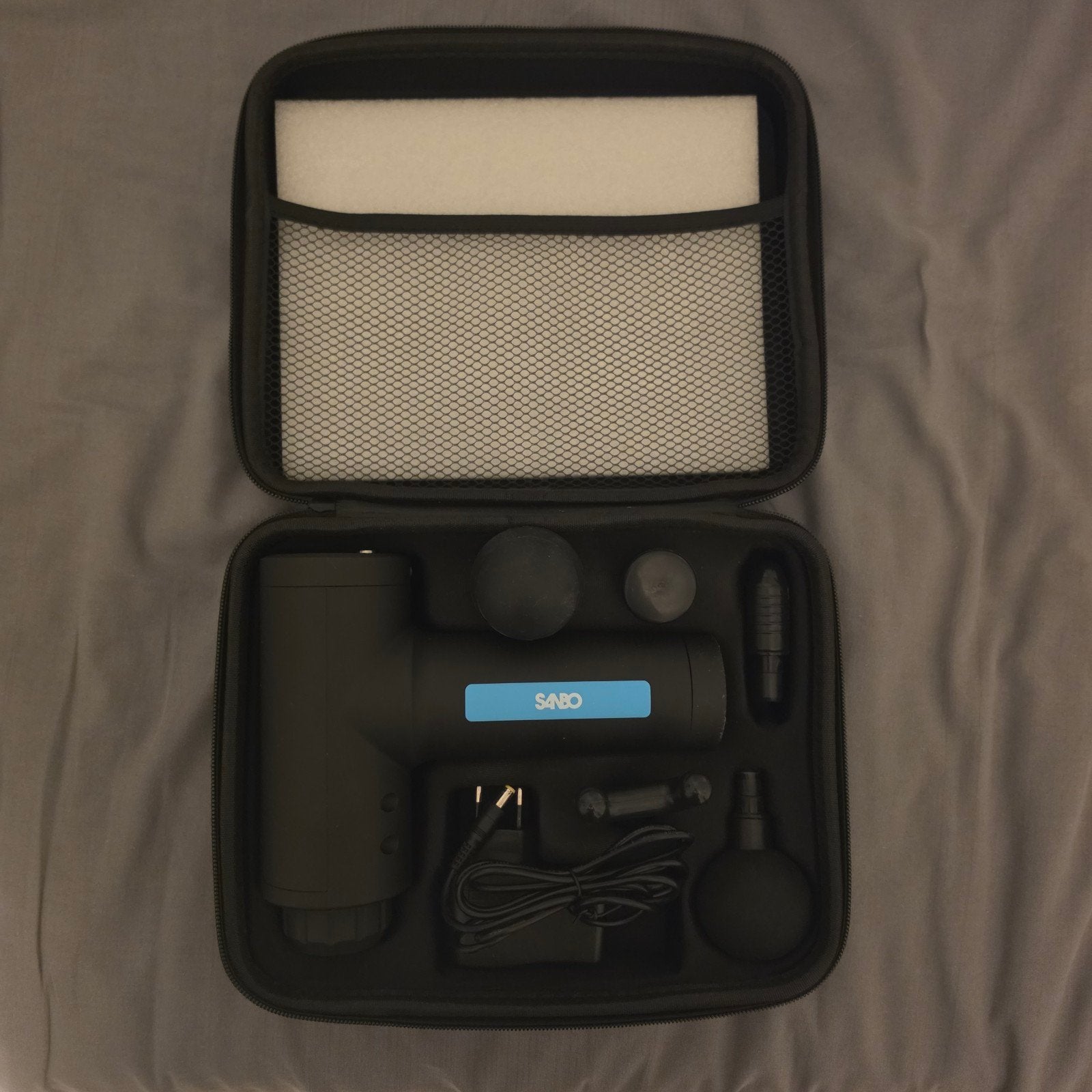 Sanbo massage gun, Sport en Fitness, Ophalen, Zo goed als nieuw, Apparaat
