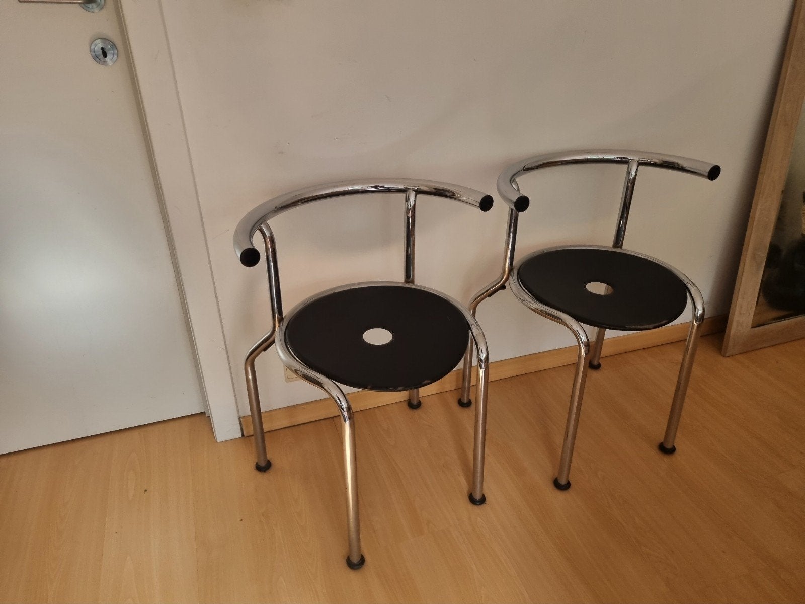 modernistische stoelen inox, Maison & Meubles, Modernistisch, Deux, Enlèvement, Utilisé