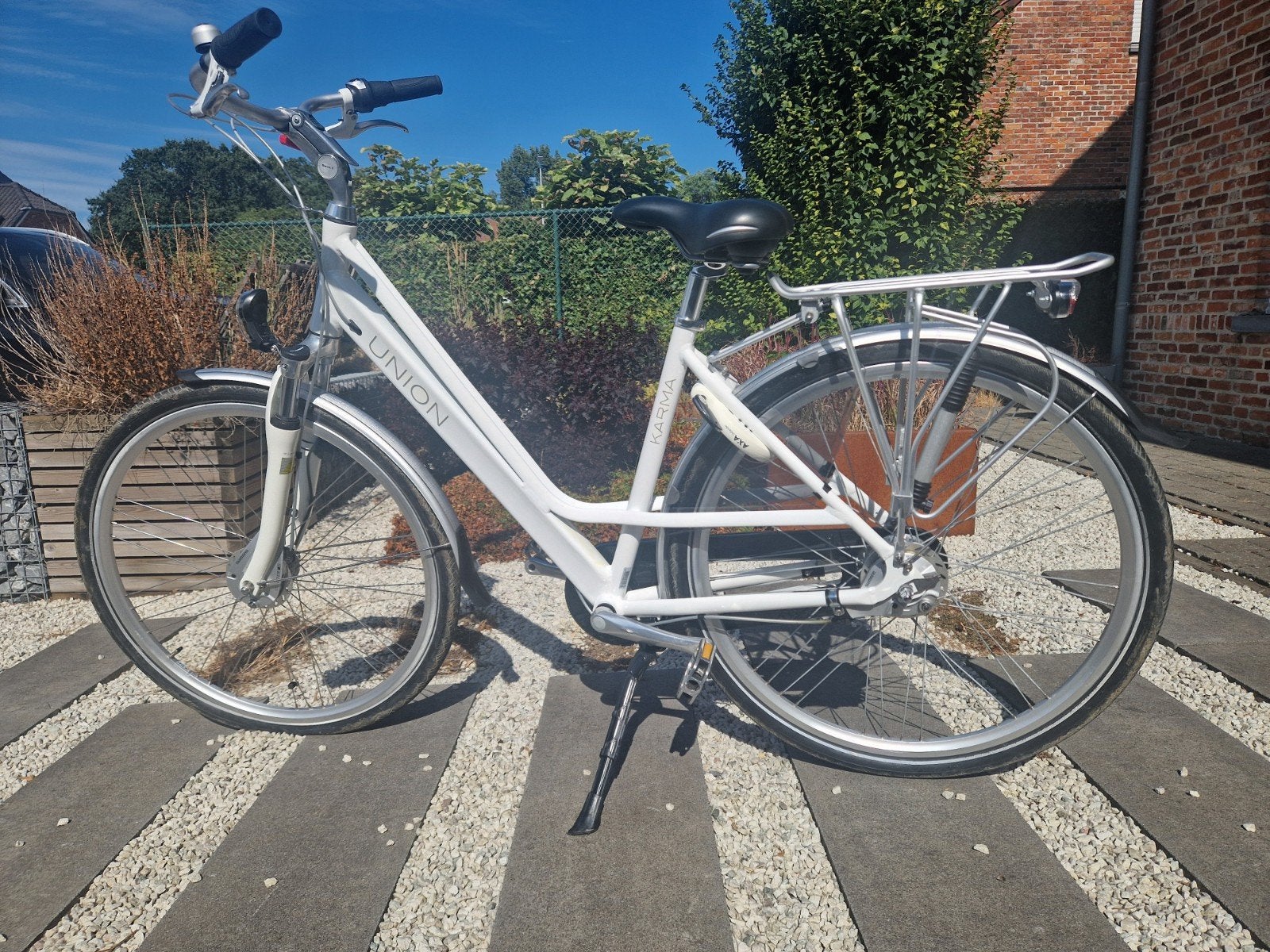 Stadsfiets union karma maat 49 cm, Fietsen en Brommers, 47 tot 50 cm, Versnellingen, Zo goed als nieuw, Schijfrem