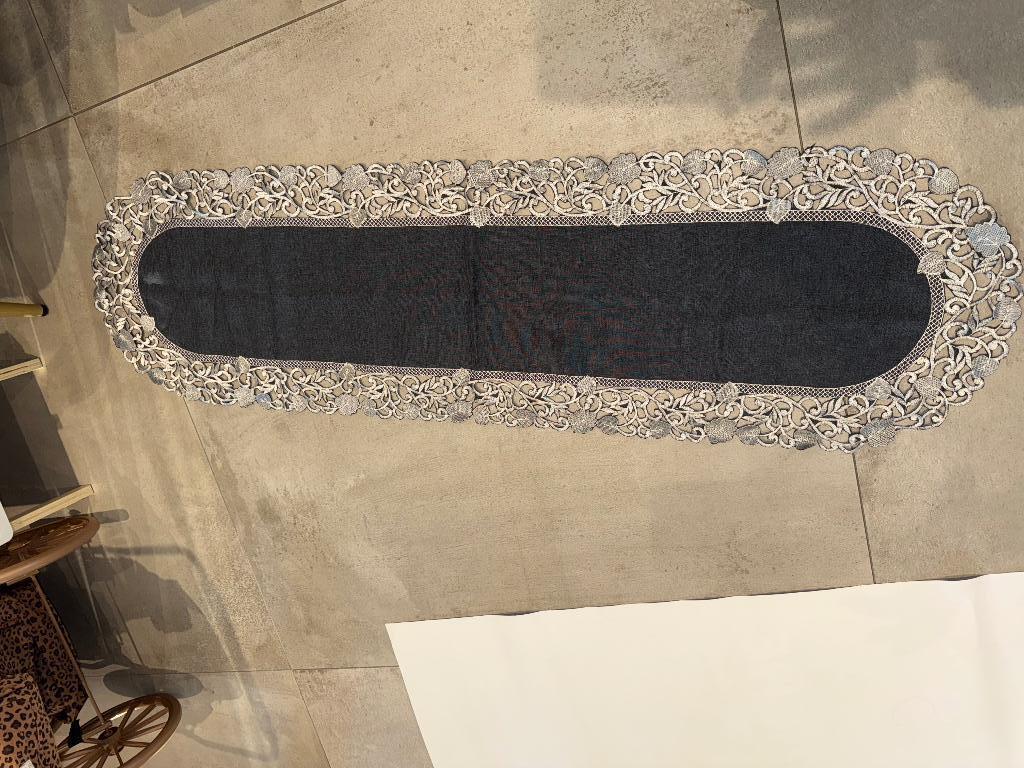 Chemin de table bleu foncé, Enlèvement ou Envoi, Neuf, Autour de, Intérieur