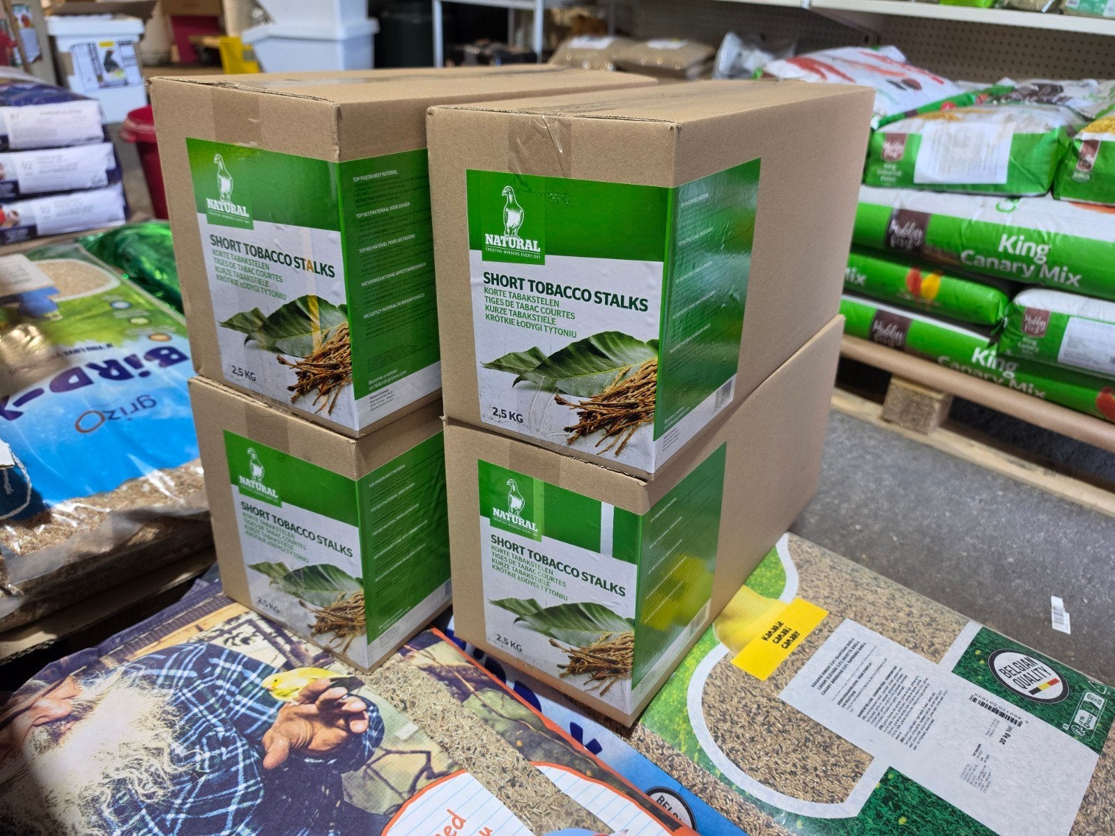 Tiges de tabac courtes 2,5 kg (naturelles) Pigeons, Enlèvement
