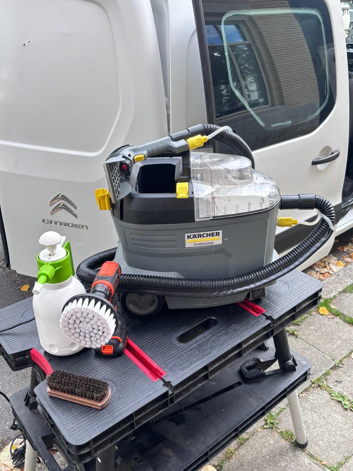 Location shampouineuse Karcher, Enlèvement
