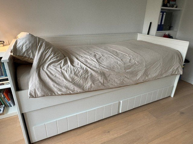 eenpersoonsbed, Huis en Inrichting, Ophalen, 90 cm, Eenpersoons, Wit