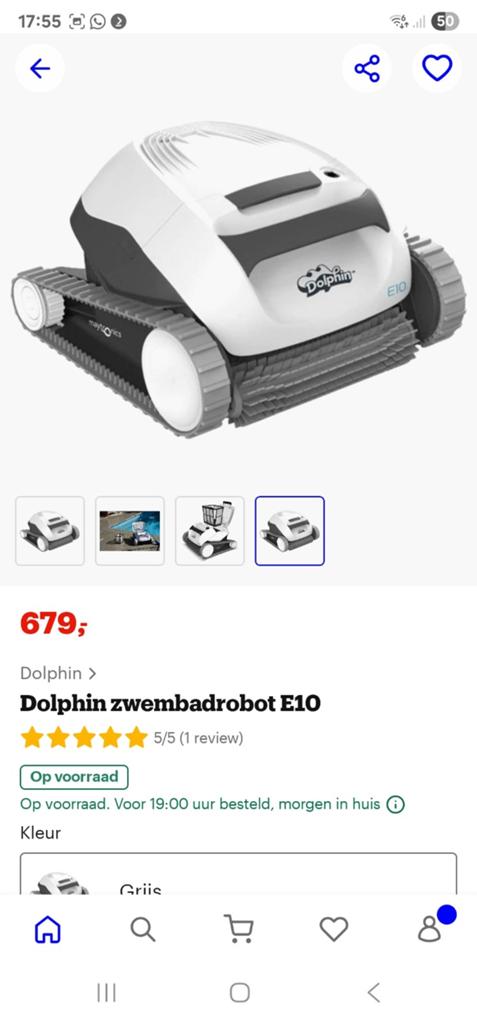 Nieuwe zwembadrobot dolphin, Tuin en Terras, Ophalen