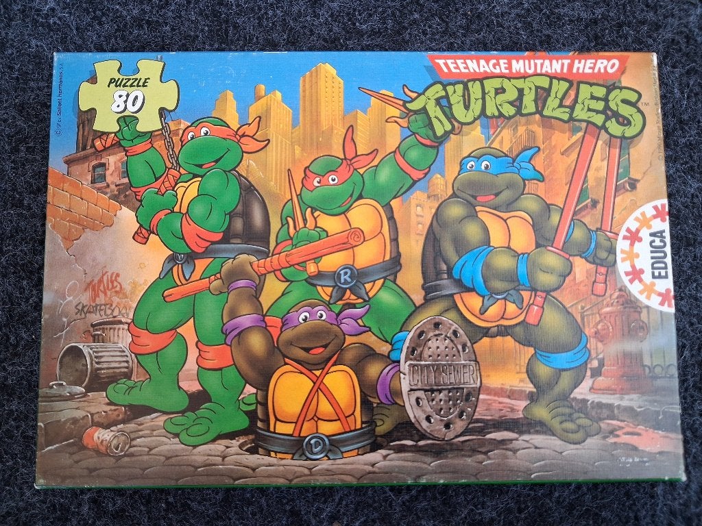 Vintage puzzel van de Teenage Mutant Ninja Turtles TMNT, Verzamelen, Ophalen of Verzenden, Zo goed als nieuw